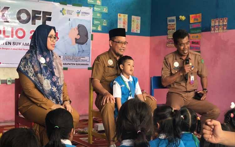 Pembukaan acara Kick Off PIN Polio di TK Pembina 2, Selasa, 23 Juli 2024. (FOTO:NORHASANAH)