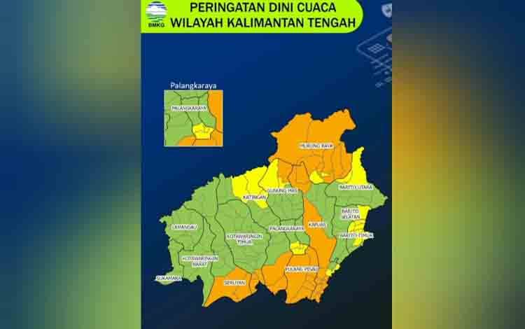 Awal Agustus, Enam Daerah di Kalteng Berpotensi Hujan