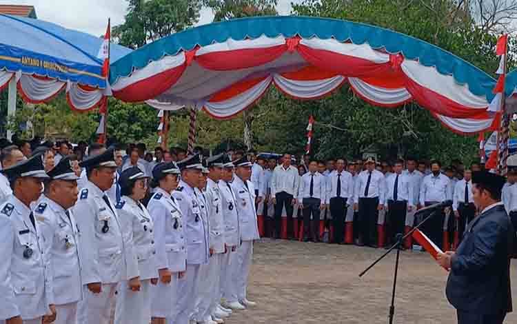 Pj Bupati Katingan Kukuhkan Perpanjangan Masa Jabatan Kades dan BPD