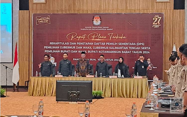 KPU Kobar Gelar Rapat Pleno Rekapitulasi dan Penetapan DPS