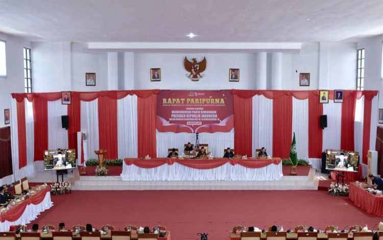DPRD Seruyan Rapat Paripurna Istimewa Dengarkan Pidato Kenegaraan Presiden