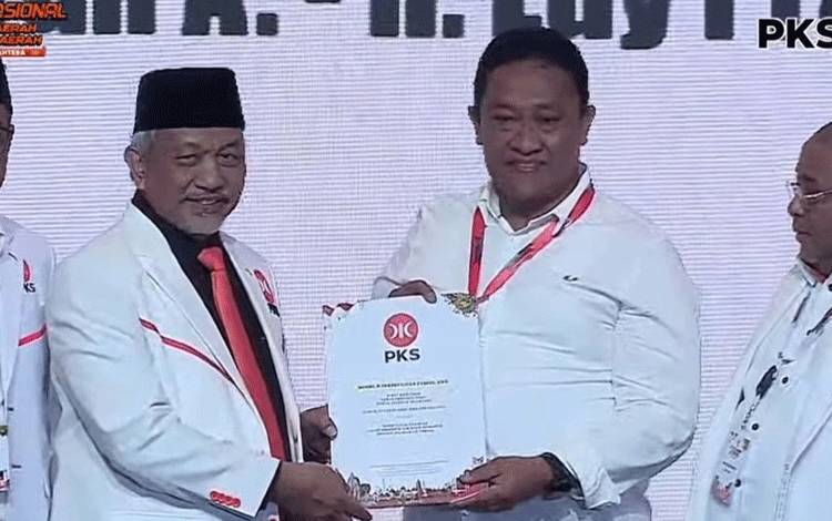 PKS Resmi Usung Agustiar-Edy di Pilkada Kalteng