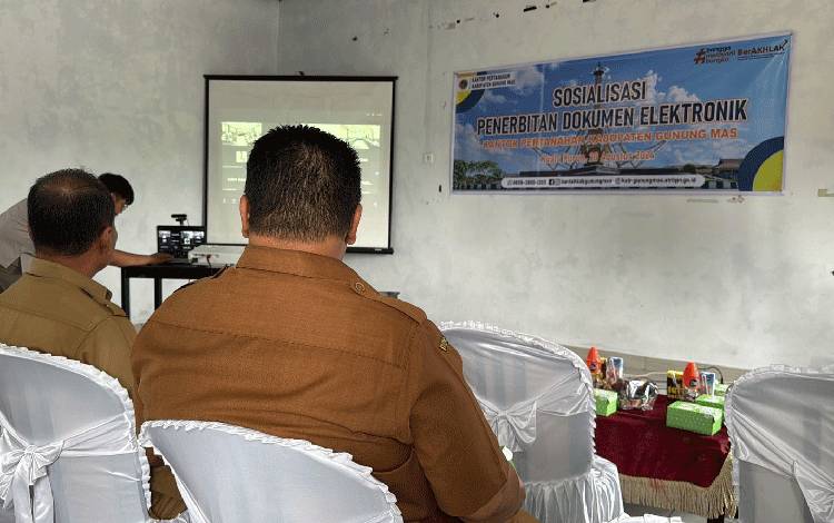 Kantor Pertanahan Gunung Mas Gelar Sosialisasi Penerbitan Dokumen Elektronik