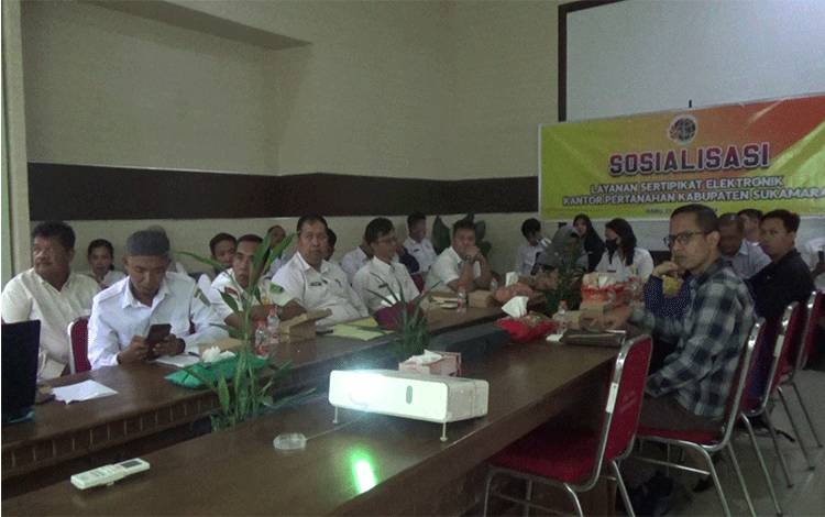 Kantor Pertanahan Sukamara Gelar Sosialiasi Layanan Sertifikat Elektronik