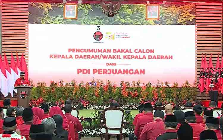 PDIP Umumkan 5 Bakal Calon Bupati yang Diusung di Pilkada Kalteng