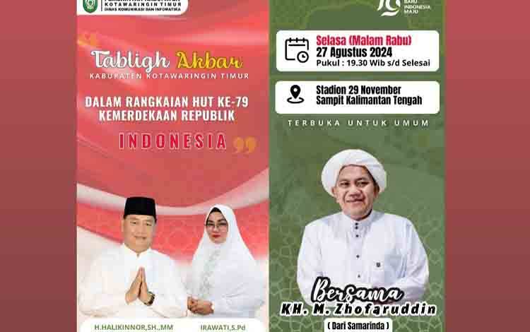 Tabligh Akbar bersama Ustadz Guru Udin di Kotim Diundur jadi Besok