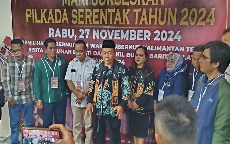 Paslon Bupati-Wakil Bupati Barito Selatan Juana-Tini Daftar ke KPU