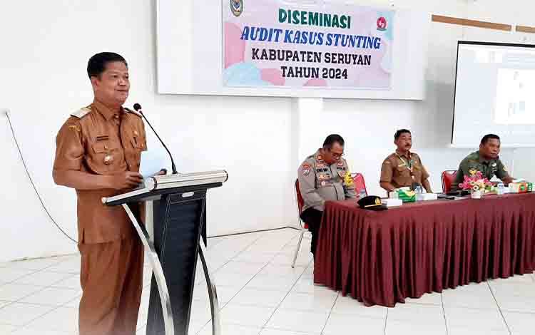 Pj Bupati Buka Kegiatan Diseminasi Audit Kasus Stunting Seruyan Tahun 2024