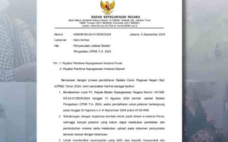 Pendaftaran Seleksi CPNS Kabupaten Seruyan Diperpanjang Hingga 10 September 2024