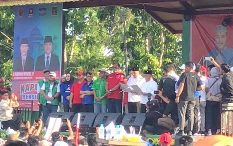 Antusiasme Warga Kapuas Padati Deklarasi Bakal Paslon HM Wiyatno-Dodo