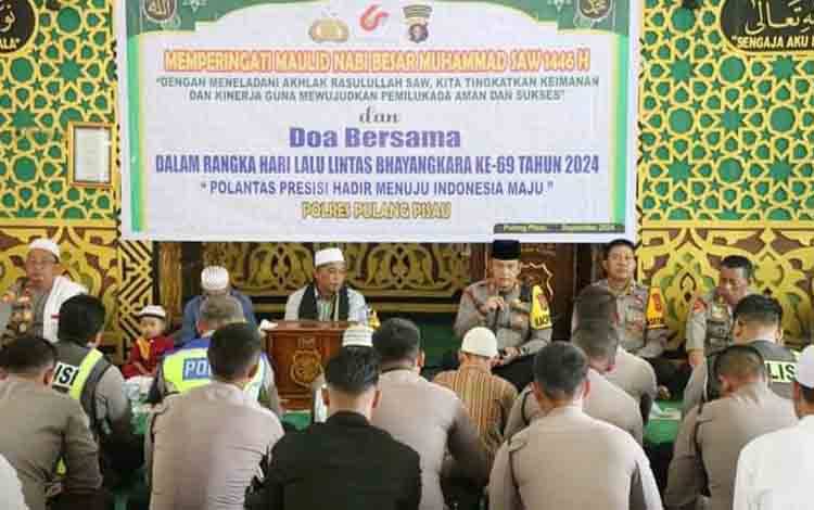 Polres Pulpis Peringati Maulid Nabi Muhammad SAW 1446 H, Doa Bersama dan Beri Santunan