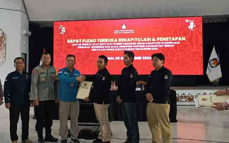 KPU Gunung Mas Umumkan Penetapan DPT pada Pilkada Gumas 2024