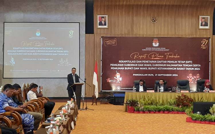 KPU Kobar Rapat Pleno Penetapan DPT Pilkada 2024