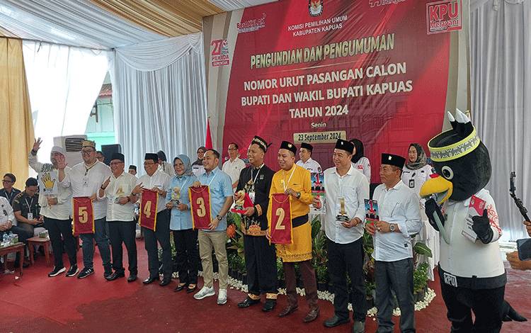 Ini Nomor Urut Paslon yang akan Berlaga di Pilkada Kapuas