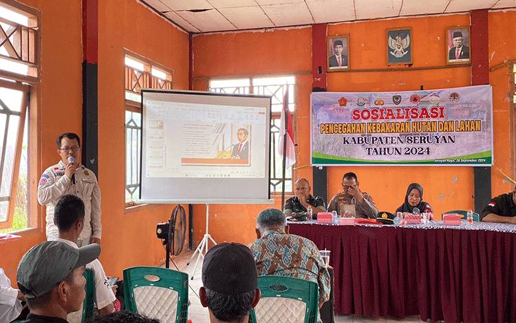BPBD Seruyan Gelar Sosialisasi Pencegahan Karhutla di Kecamatan Seruyan Raya dan Danau Sembuluh