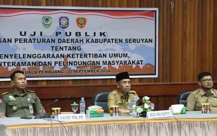 Satpol PP Seruyan Gelar Uji Publik Raperda Penyelenggaraan Ketertiban Umum