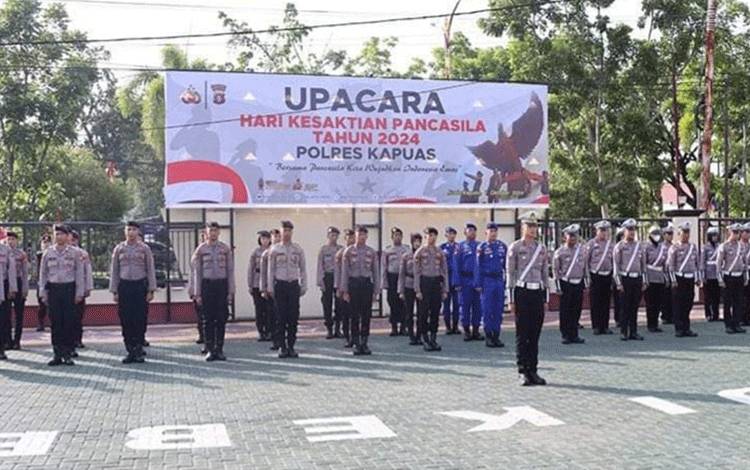 Polres Kapuas Gelar Upacara Peringatan Hari Kesaktian Pancasila