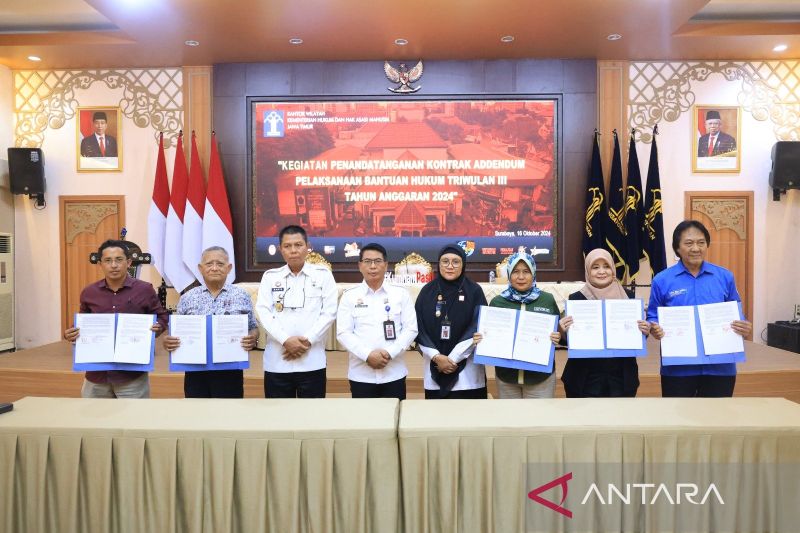 Penandatanganan Addendum, Perkuat Bantuan Hukum di Jatim