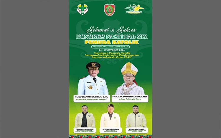 Pemprov Kalteng Dukung Penyelenggaraan Kongres Nasional Pemuda Katolik di Palangka Raya