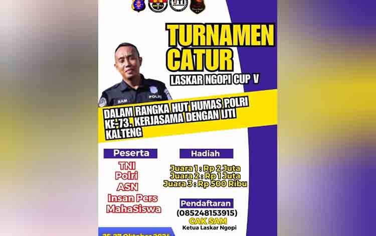 Meriahkan HUT ke-73 Humas Polri, Tim Virtual Police Bidhumas Polda Kalteng Gelar Lomba Catur