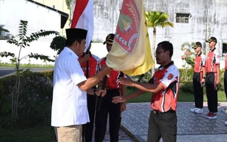 Kontingen Kobar Ikuti Upacara Hari Sumpah Pemuda ke-96 Tingkat Kalteng