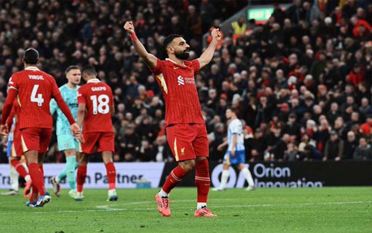 Liverpool Kembali ke Puncak Klasemen Setelah Taklukkan Brighton 2-1