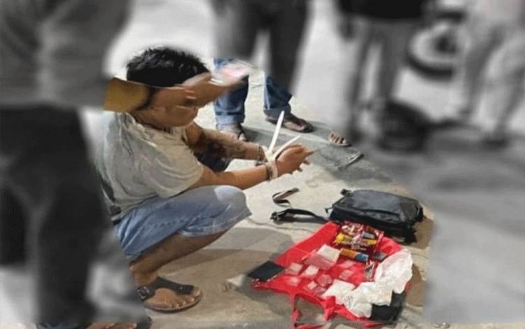 Polda Kalteng Ringkus Seorang Pedagang Sayur Edarkan Sabu