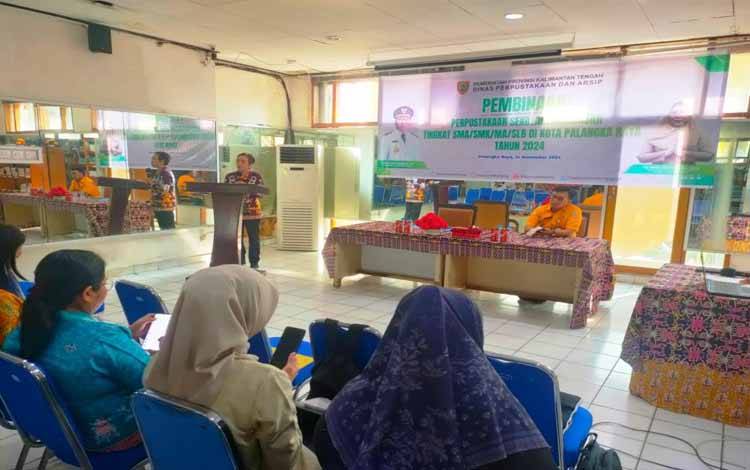 Dispursip Kalteng Lakukan Pembinaan Perpustakaan Sekolah Kota Palangka Raya