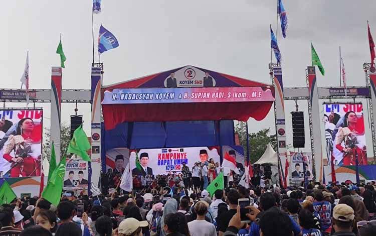 Kalteng Menyala, Lautan Manusia Meriahkan Kampanye Nadalsyah-Supian Hadi di Palangka Raya