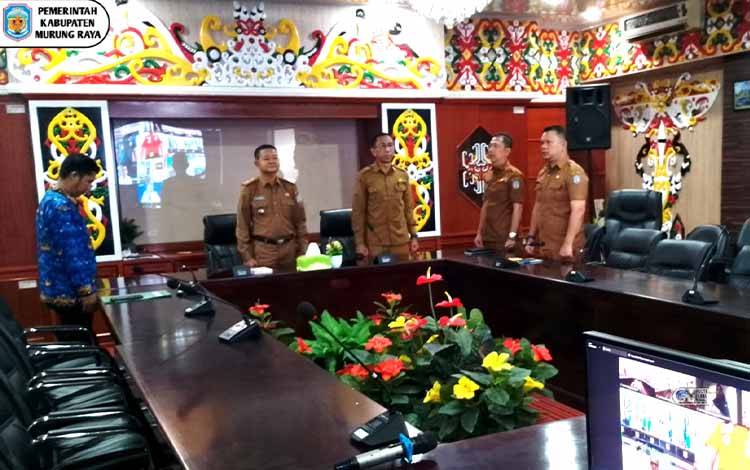 Pemkab Murung Raya Ikut Rakor Pengendalian Inflasi Daerah Secara Virtual