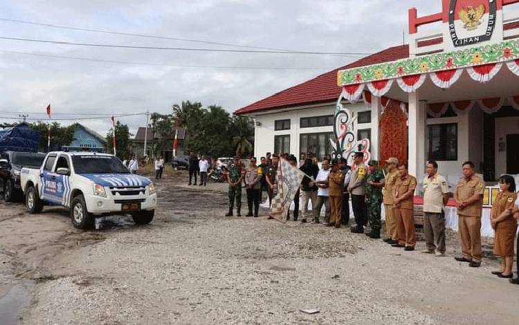 KPU Gunung Mas Mulai Distribusikan Logistik Pilkada