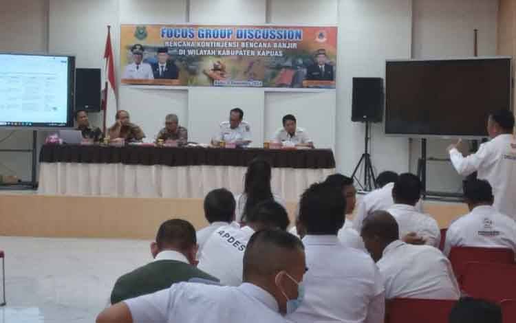 BPBD Kapuas Gelar FGD Rencana Kontijensi Bencana Banjir