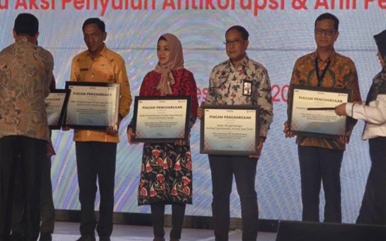 BPSDM Kalteng Raih Penghargaan Bergengsi dari KPK RI