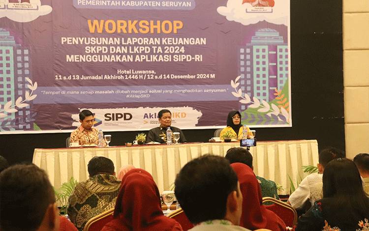 Pj Bupati Seruyan Buka Workshop Penyusunan Laporan Keuangan SKPD dan LKPD 2024