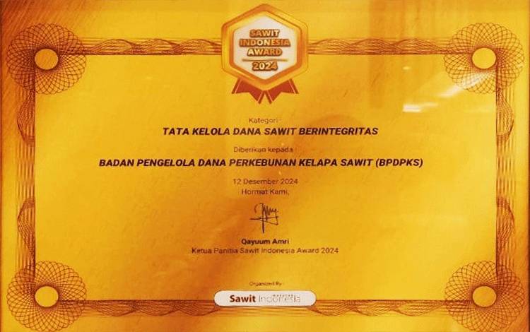 Sawit Indonesia Award 2024: Apresiasi untuk Inovasi dan Kontribusi di Industri Sawit