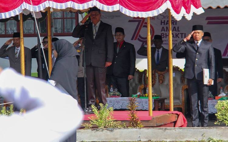 Pj Bupati Seruyan Pimpin Upacara Hari Amal Bhakti Kementerian Agama ke-79