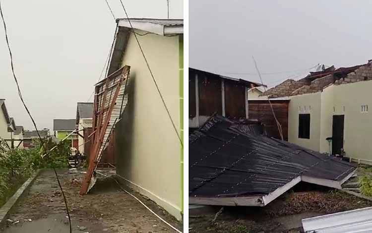 Atap Rumah Warga di Kobar Porak Poranda Usai Diterpa Angin Kencang