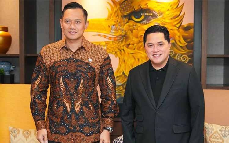 Pertemuan Erick Thohir dan AHY Bahas Ekosistem Transportasi Indonesia