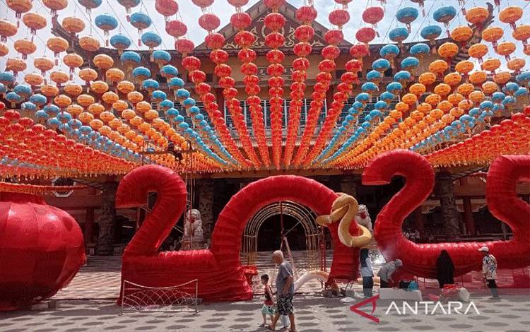 Wihara di Deli Serdang Sambut Imlek 2576 dengan 3.000 Lampion