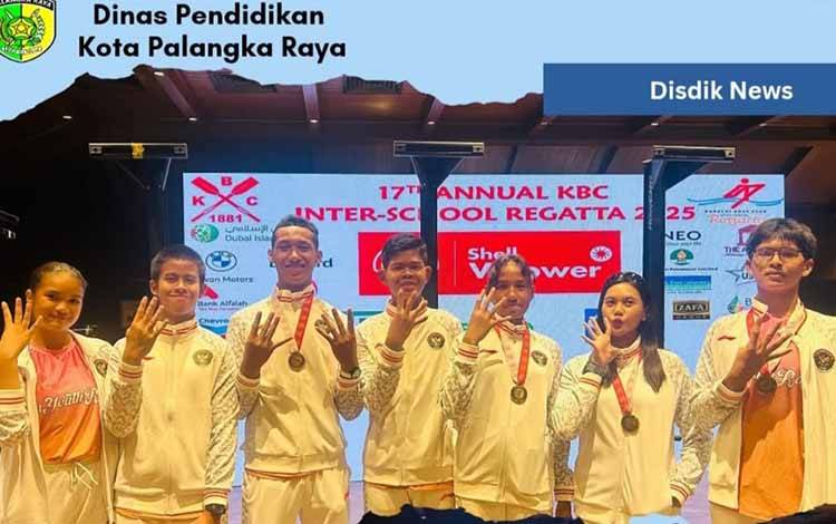 Siswa SMPN 1 Palangka Raya Raih Medali Emas di Kejuaraan Dayung Internasional