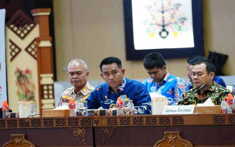 Kalaksa BPBPK Kalteng Laporkan Bencana Banjir saat Rakor Bersama Gubernur dan Forkopimda