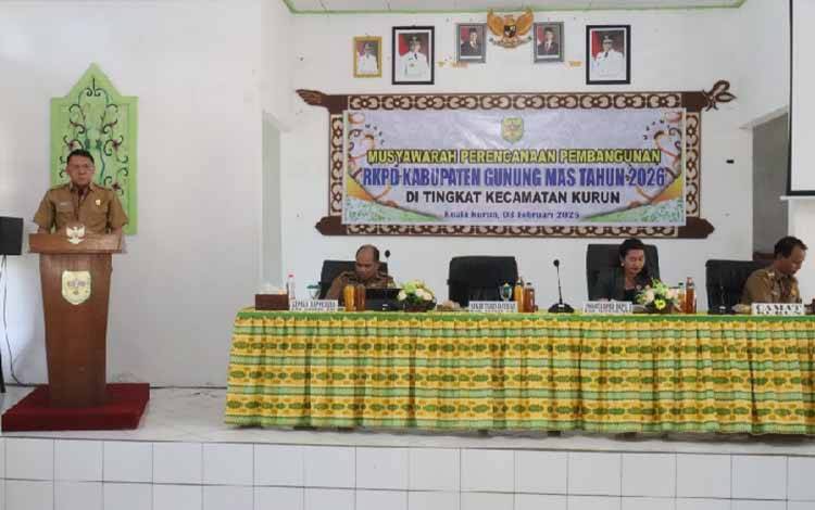 Musrenbang RKPD 2026 Tingkat Kecamatan di Gunung Mas Mulai Dilaksanakan