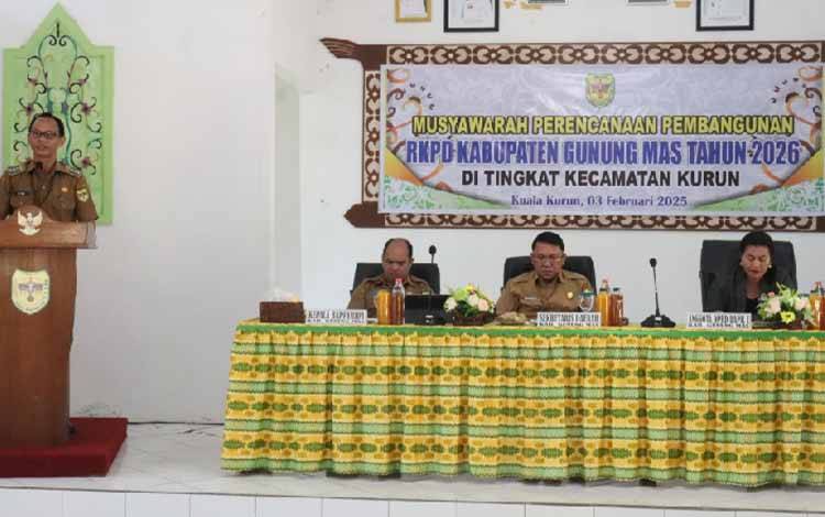 Ratusan Usulan dari Kecamatan Kurun Disampaikan pada Musrenbang RKPD Gunung Mas 2026