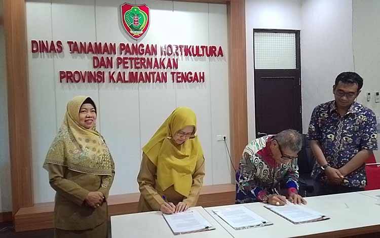Dinas TPHP Kalteng dan ANH Teken Kontrak Cetak Sawah