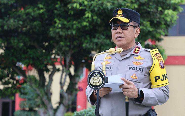 Kapolda Kalteng Minta Personil Jadi Contoh Penerapan Kamseltibcarlantas