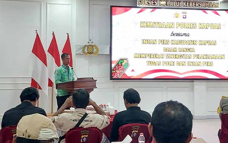 Diskominfosantik Kapuas Sambut Baik Silaturahmi Kapolres dan Insan Pers