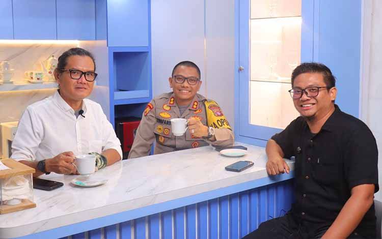 Podcast Bersama Borneonews, Kapolres Kobar Apresiasi Masyarakat Turut Jaga Kamtibmas