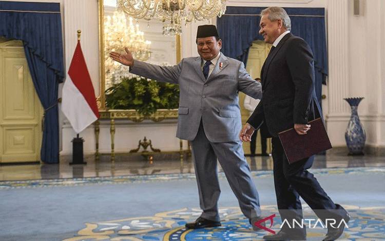 Prabowo Jamu Shoigu dengan Santap Siang di Istana Merdeka, Jakarta