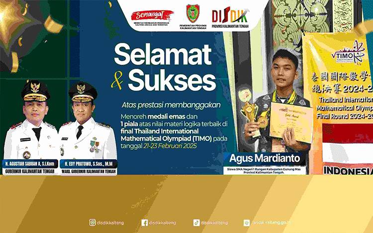 Agus Mardianto Raih Medali Emas di Olimpiade Matematika Internasional