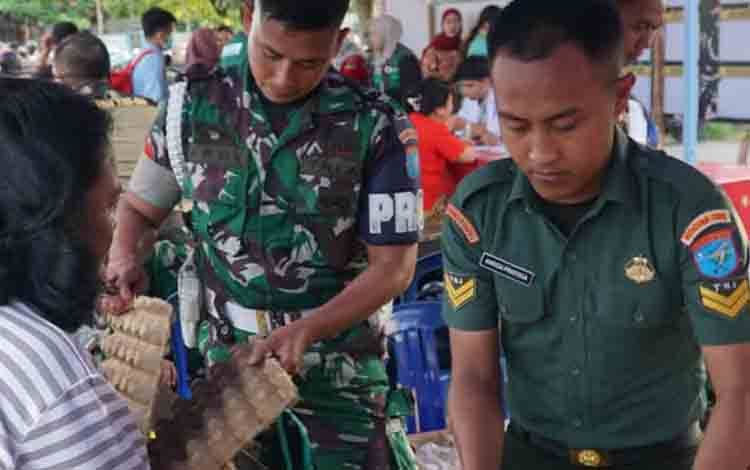 Kodim Kapuas Gelar Bazar Murah Jelang HUT Korem